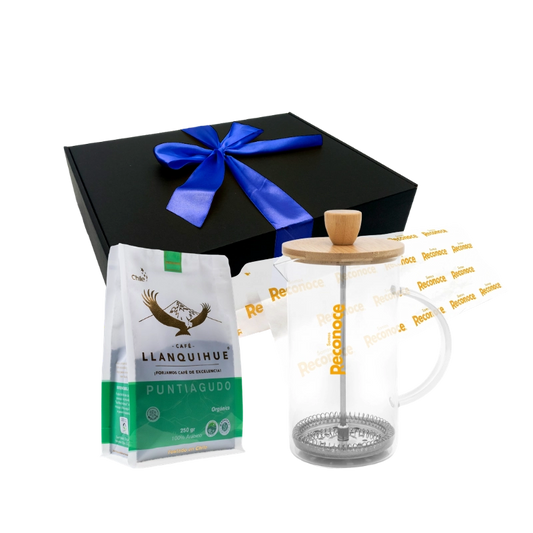 Set de cafetera personalizada y café