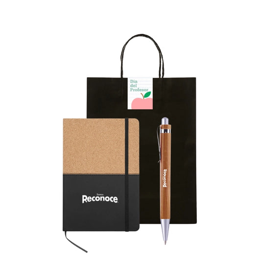 Regalo 2. Libreta y Bolígrafo cuerpo de bambú