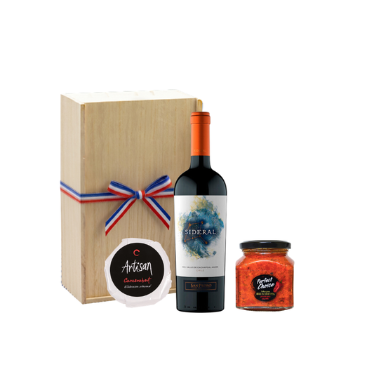 Box vino, queso y dip