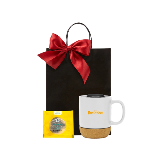 Set de té y taza de cerámica corporativa