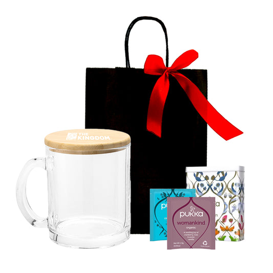 Regalo taza y té con Caja Metálica de transporte